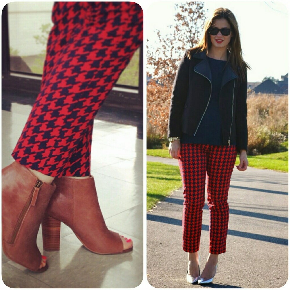 gap// houndstooth pants